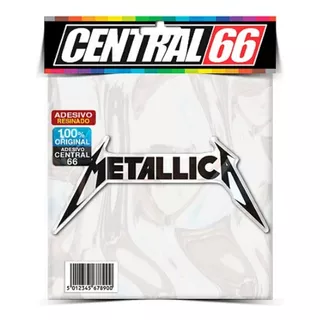Adesivo Autocolante Metallica Logo Escrito Resinado