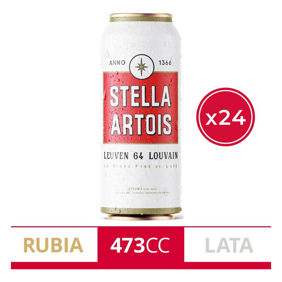 Cerveza Stella Artois Vintage 2023 473ml Pack X 24 Uni