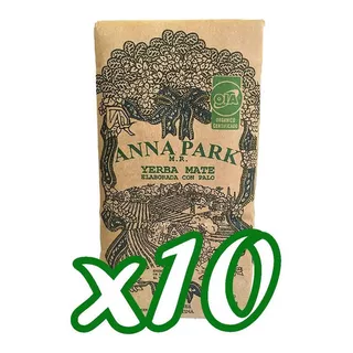 Yerba Mate Orgánica Anna Park 500g Certificada X 10 Uni