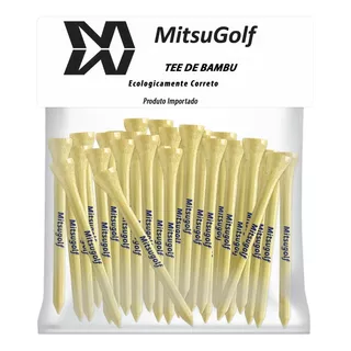 Tee De Golfe De Madeira Com 8 Cm  - 35 Unidades