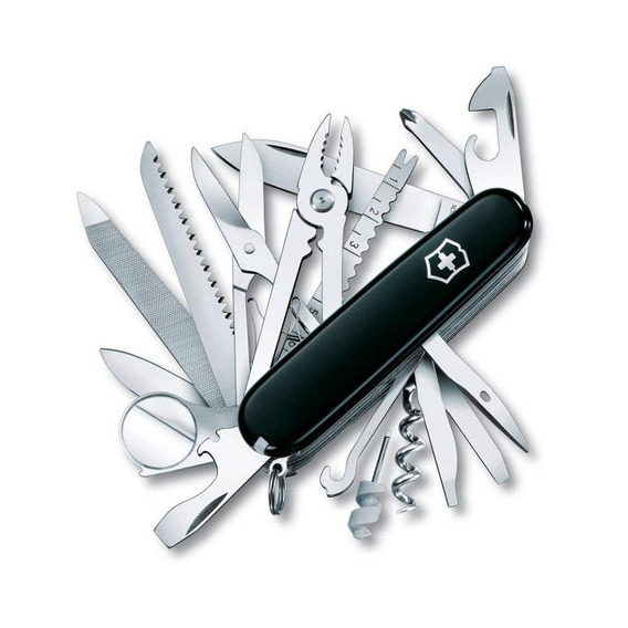 Victorinox Navaja De Bolsillo Swiss Champ, 33 Usos Color Negro