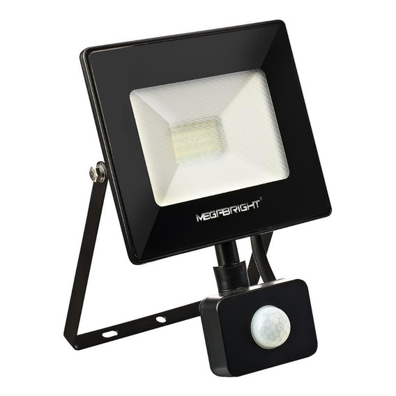 Foco Led Proyector Con Sensor De Movimiento 10w Megabright Color de la carcasa Negro Color de la luz Blanco neutro