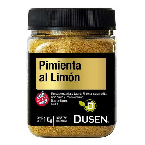 Pimienta Negra Al Limon Dusen Sin Tacc Y Kosher X 100 Grs