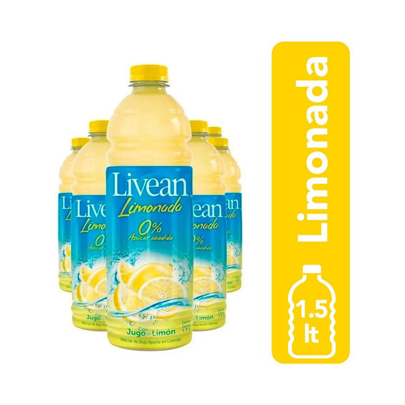 Pack 6 Nectar Livean Limonada Clasica 1.5 Litros