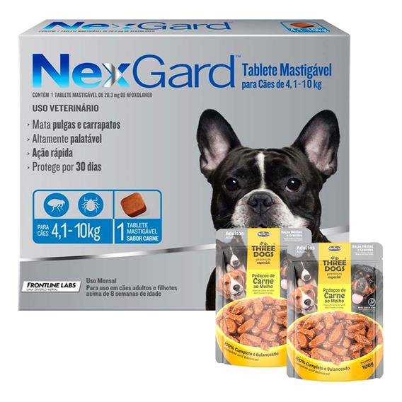 Pastilla Antipulgas Nexgard Para Perros De 4 A 10 Kg