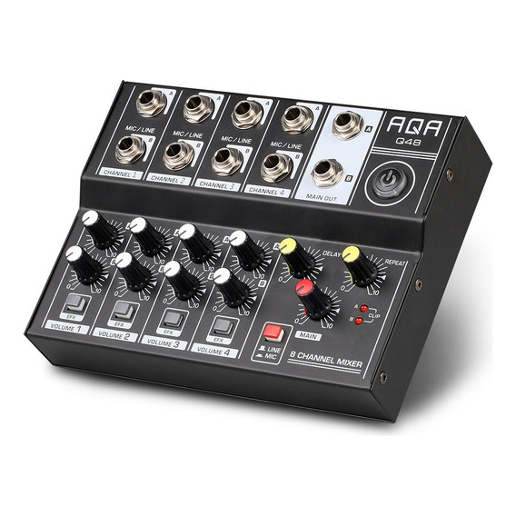 Sound Mixer 8 Mezclador De Micrófono Portátil Con Sonido Usb