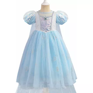 Vestido De Princesa Cosplay  Frozen 2 Elsa Disfraz 120-130cm