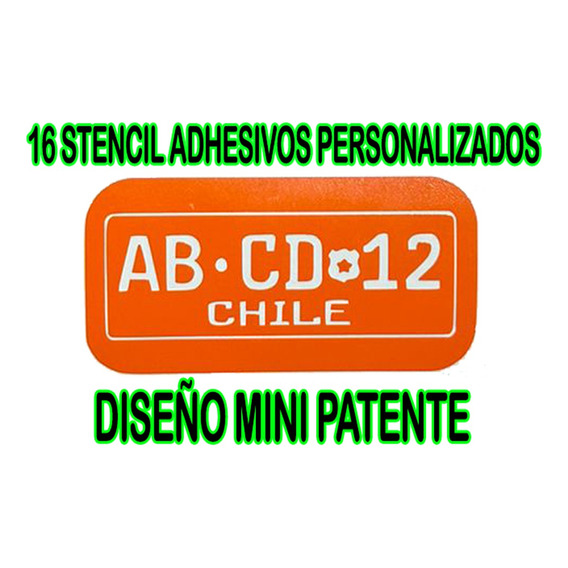 Pantillas Adhesivas Para Grabar Patentes En Vidrios Auto X16