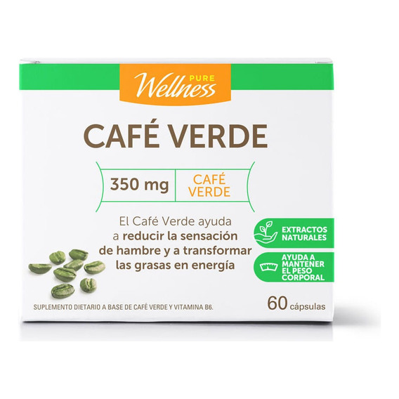 Suplemento Dietario Pure Wellnes Café Verde X 60 Un