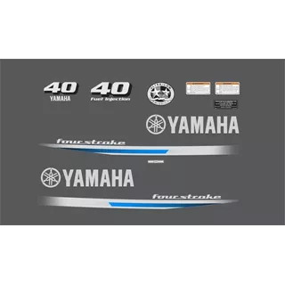 Adesivo Para Motor De Popa Yamaha 40 Hp 4 Tempos