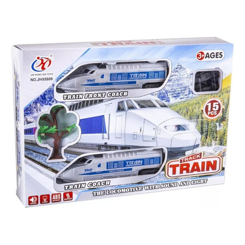 Tren Infantil Bala De Juguete Con Vias Luz Sonido Color Gris Personaje Tren Bala