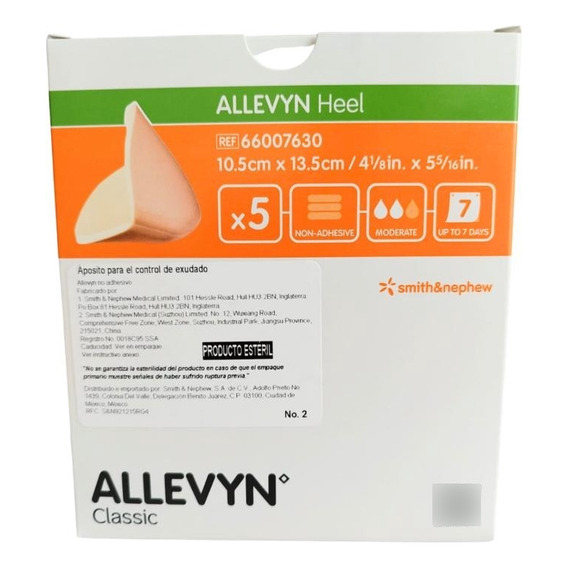 Allevyn Heel. 10.5x13.5cm  Caja Con 5