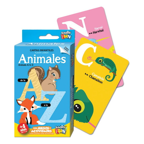 Cartas Educativas Animales Flash Cards