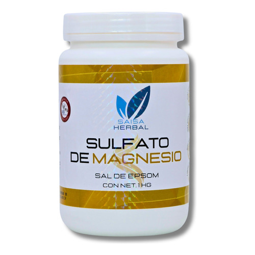 Sulfato De Magnesio (sal De Epsom) 1 Kg. Saisa Herbal Fragancia Sin Aroma