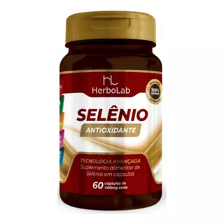Antioxidante De Selenio 60 Cápsulas 400 Mg Herbolab Antienvejecimiento