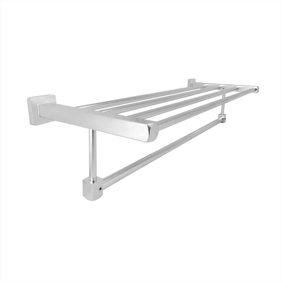 Organizador Toallas Triple Barra Con Percheros Acero Inox Hc