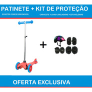 Patinete Scooter  Infantil 3 Rodas + Kit De Seguranca