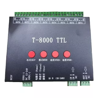 Controlador T8000-ttl (8000 Leds + Sd Card)