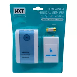 Campainha Musical Residencial Sem Fio Resistente Água Pilha