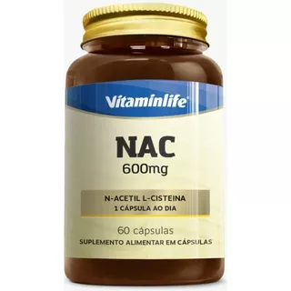 Nac Acetilcisteína 600mg - 60 Cápsulas - Vitaminlife