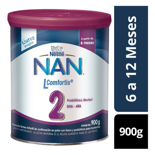 Leche Nan 2 Lcomfortis® 900g Tarro Fórmula Infantil