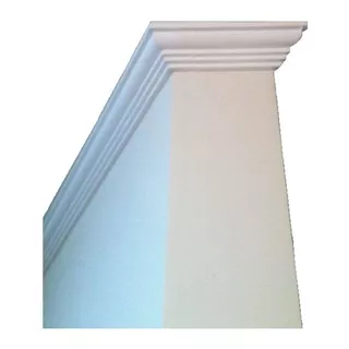 Moldura Rodateto Isopor 8cm C/ Acabamento C/ Massa M2 20 Mts