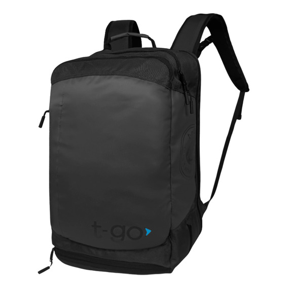 Mochila Para Notebook T-go Ejecutiva Maletín Apertura 180° Color Negro EB342 Diseño de la tela Liso