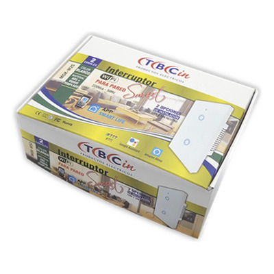 Tecla Smart Tapa De Vidrio Wifi Touch 1c Negro Tbcin