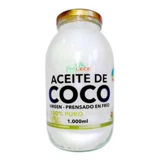 Aceite De Coco 1 Litro (1000ml) 100% Nat - mL a $50