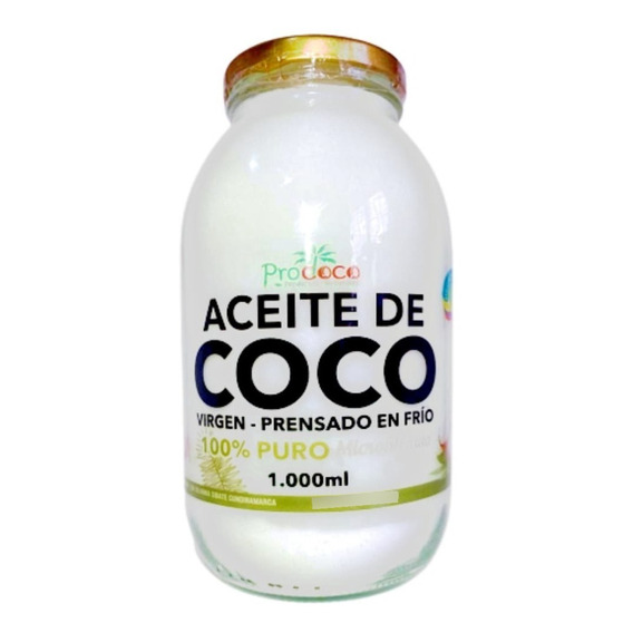 Aceite De Coco 1 Litro (1000ml) 100% Nat - mL a $49