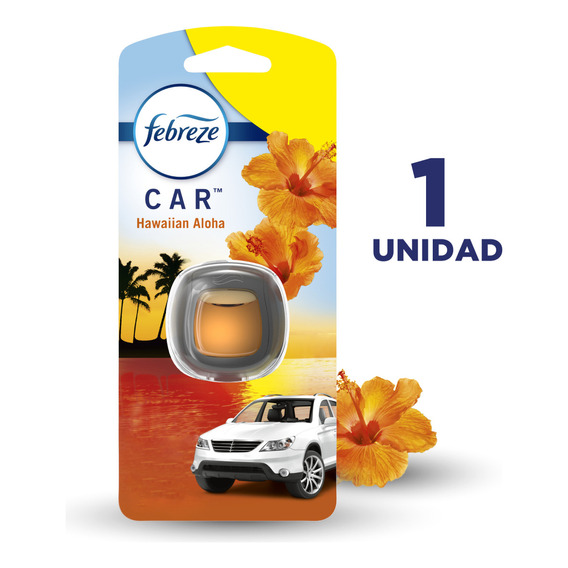 Aromatizante De Auto Febreze Aroma Hawaiian Aloha, 1 Unidad