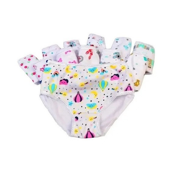 12 Pantys Para Niña Algodón Licrado Desde La Talla 2 A La 14