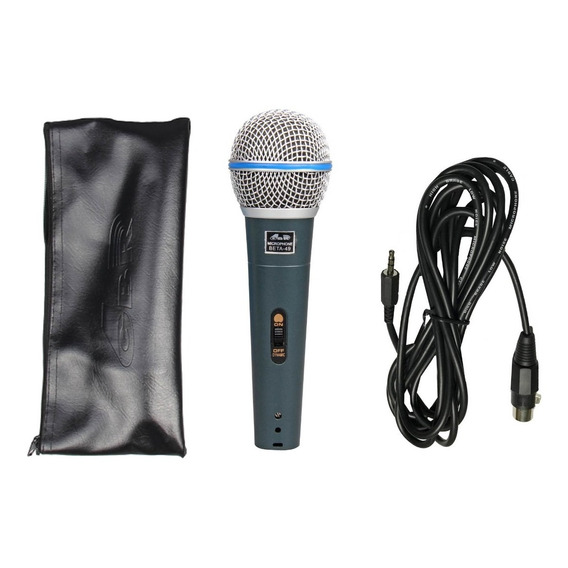 Microfono Profesional Karaoke + Cable Funda Zoom Pc Notebook