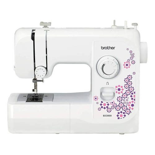Mini máquina de coser  Brother BX3000 portable blanca y violeta 110V
