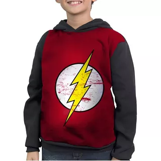 Smoke Moletom Infantil Logo The Flash  Full Print