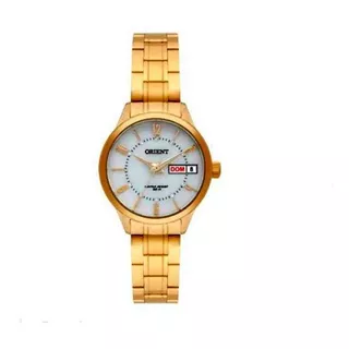 Relógio Orient Feminino Dourado Fundo Branco Edição Especial