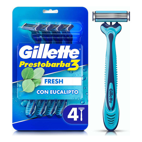 Rastrillo Gillette Prestobarba3 Fresh 4 unidades