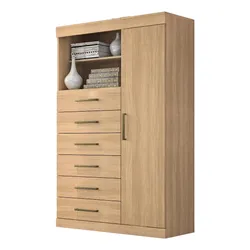 Comoda Maraja 6 Gav 1 Porta C/ Nicho Cor Teka Madrid no Mercado Livre com oferta e cupom de desconto