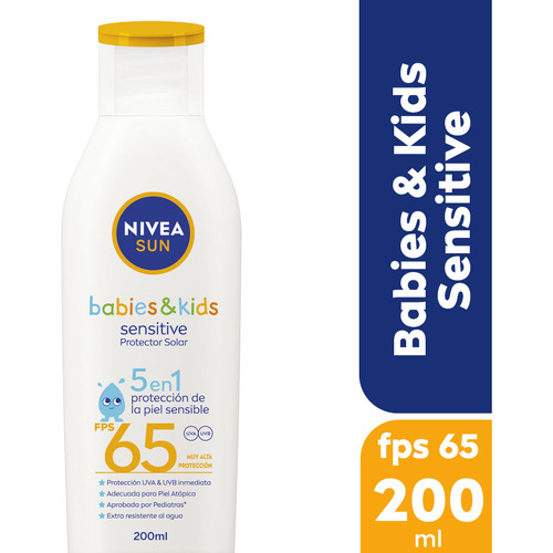 Protector Solar Nivea Babies & Kids Sensitive Fps 65 200 Ml