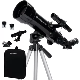 Telescopio Refractor Celestron Travelscope 70az + Valija Color Negro