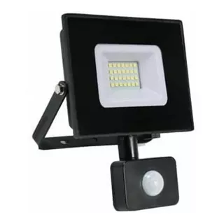 Foco Proyector De Area Led Con Sensor 20w Exterior Color De La Carcasa Negro Color De La Luz Blanco Frío