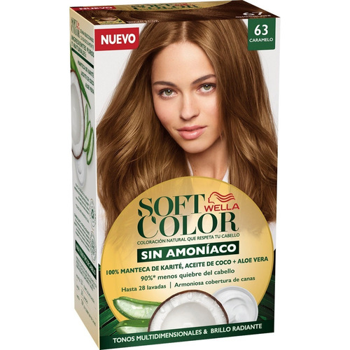 Kit Tintura Wella Professionals  Soft color Tinte de cabello tono 63 caramelo para cabello