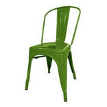 Silla de comedor DeSillas Tolix, estructura color verde claro, 6 unidades