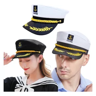 1 Sombrero Ajustable Capitan Marinero Gorro Gorra Yate