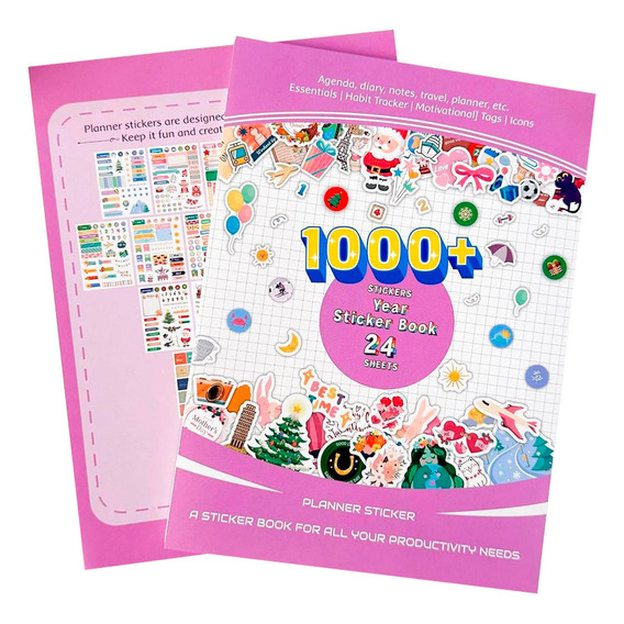 Cuaderno De Stickers 1000 Unidades 24 Hojas Pegotin El Rey