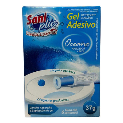 Kit 12 Gel Adesivo Sanitário Saniplus Ap + Refil 37g Oceano