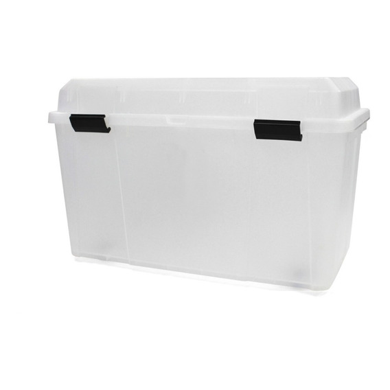 Caja De Plástico Hercules Transparente 130 Litros  