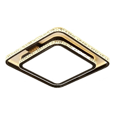Plafon Moderno Praga Cuadarado Led Cct Diseño 50cm 62w Negro