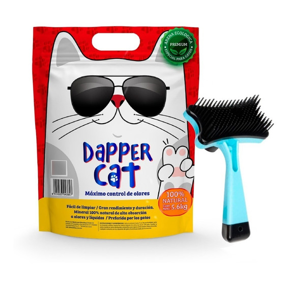 Arena Para Gatos Premium Dapper Cat Zeolita + Cepillo Gratis