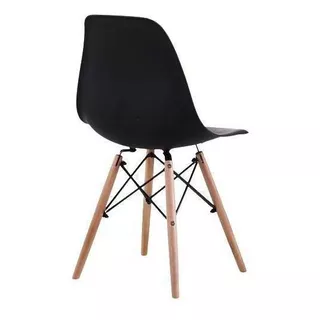 Silla De Comedor Koa Eames Dsw, Estructura Color Negro, 1 Unidad